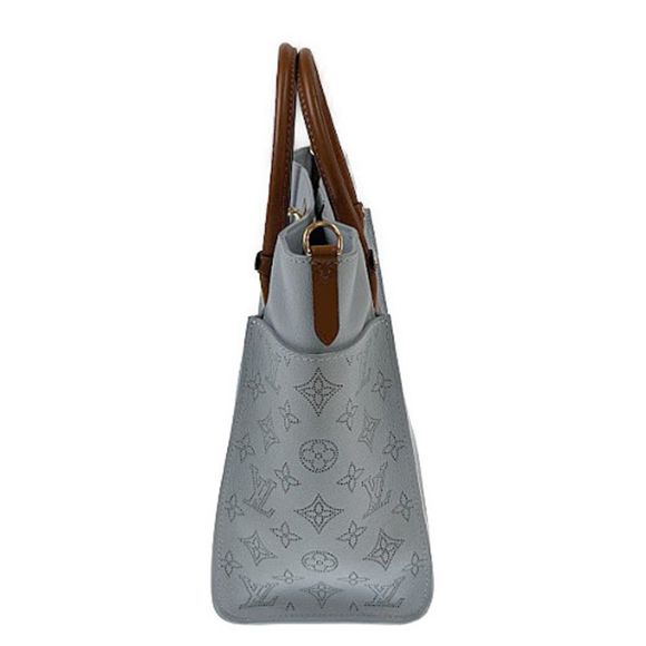 Louis Vuitton On My Side MM Leather Monogram Blue Oramp Shoulder Bag - Picture 4 of 11
